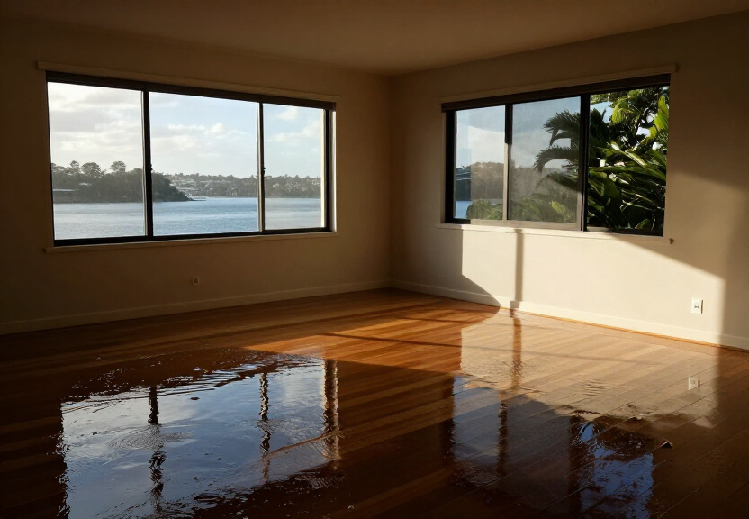 Water-damaged ceiling in a Millers Point terrace home before drying